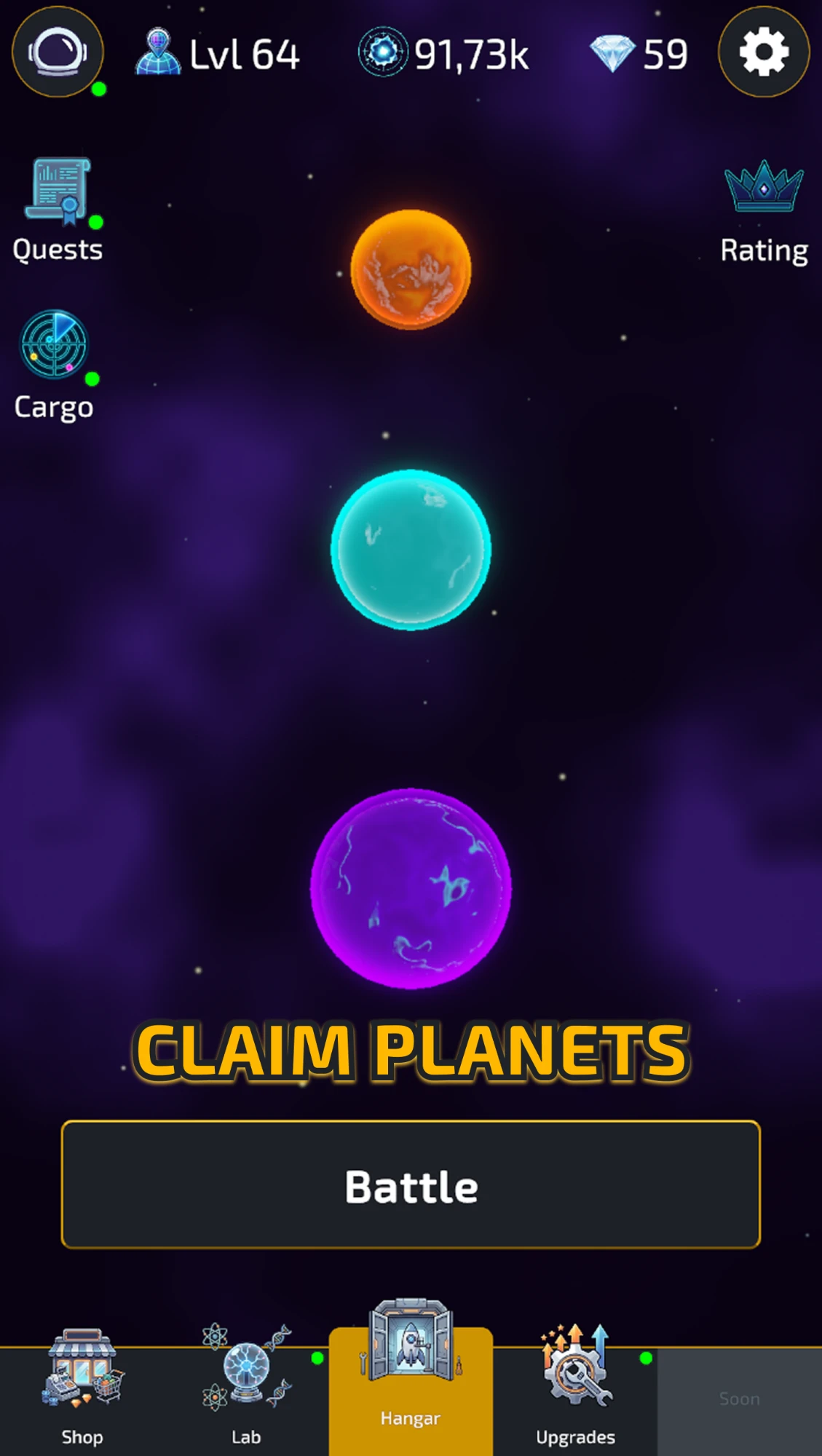 Claim planets